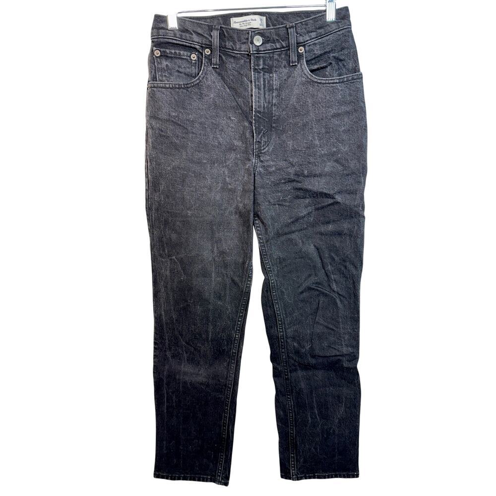 Abercrombie & Fitch Black The 90s Straight Ultra High Rise Jeans Womens 26 2 S
